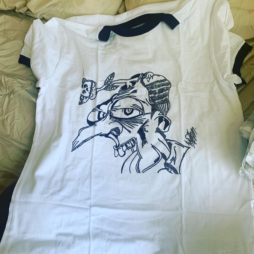 Art graffiti strips shirts handmade